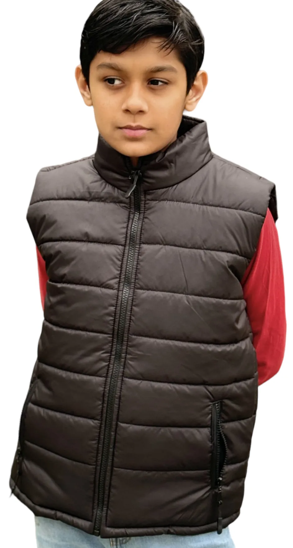 Black Sleeveless Puffer Jacket