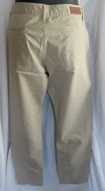 NEW NWT WOMENS GROWN & SEWN USA Pants 27 X 29 KHAKI INDIE BOYFRIEND